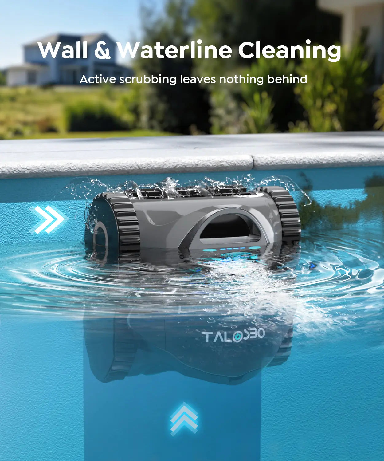 Talosbo C1 Cordless Robotic Pool Vacuum Cleaner-Gray