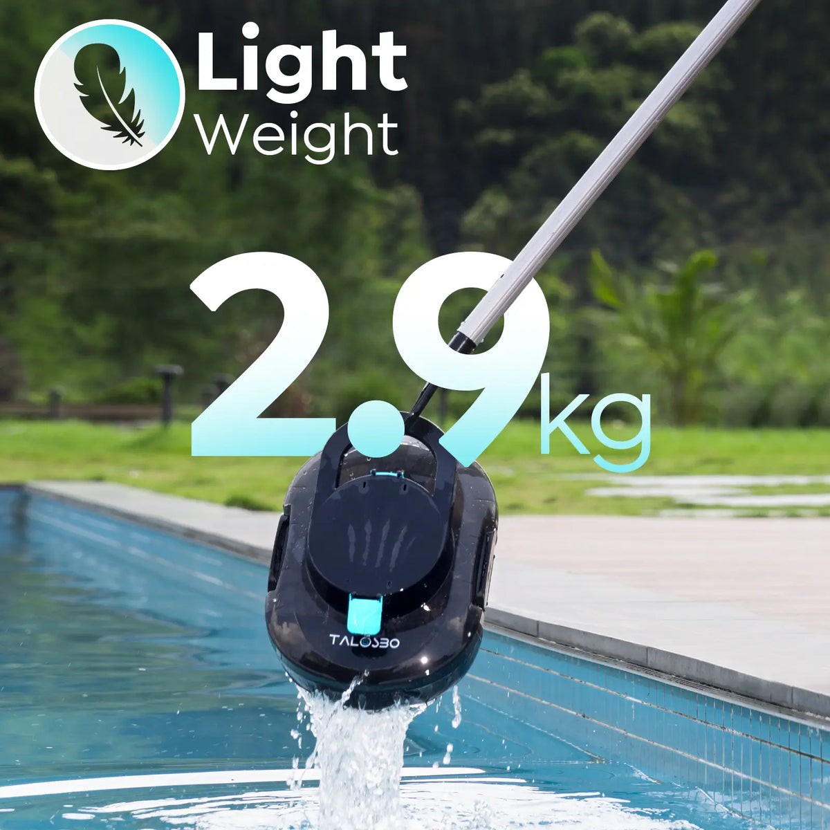 Talosbo S1 Cordless Robotic Pool Cleaner Automatic Pool Vacuum for Above-Ground Flat Pools,80 Mins Runtime