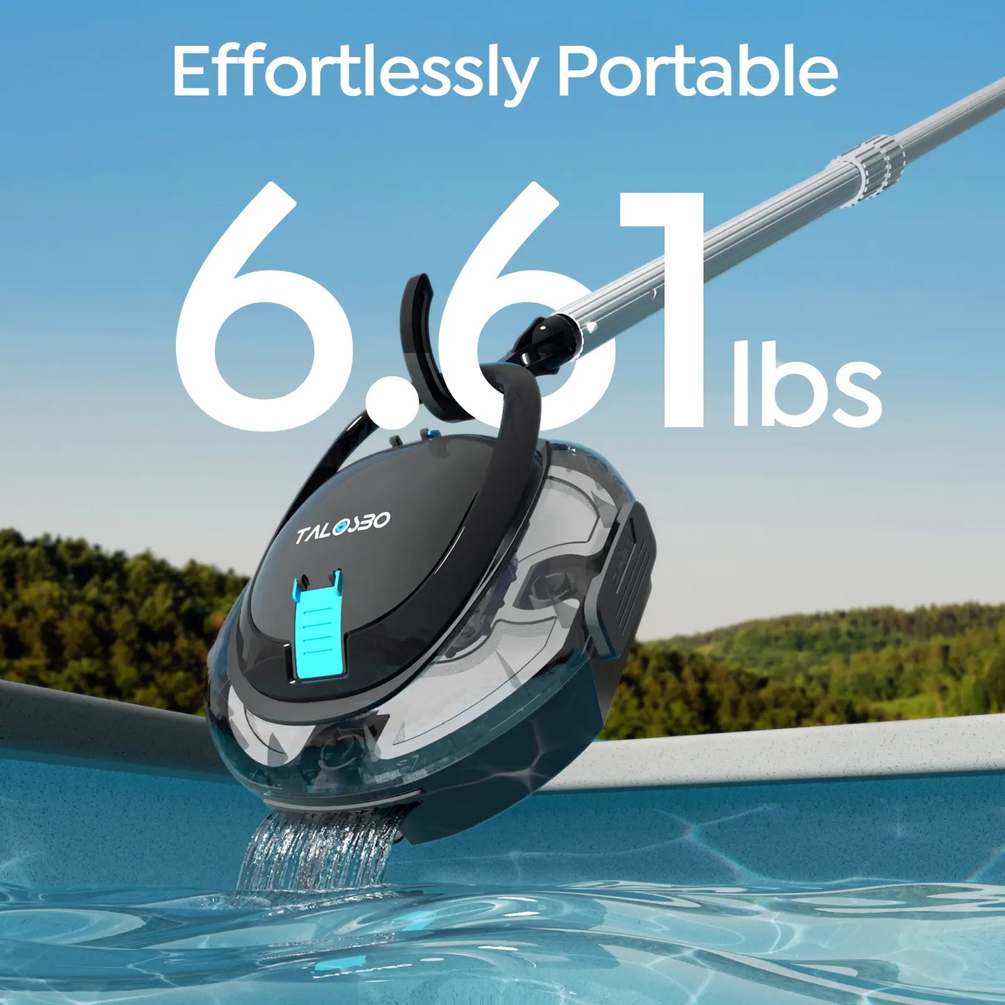 Talosbo S2 Cordless Robotic Pool Cleaner -Black Gray