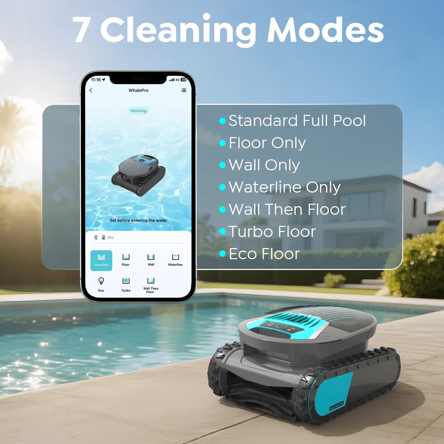 Talosbo Pleco Pro Cordless Robotic Pool Cleaner Gray