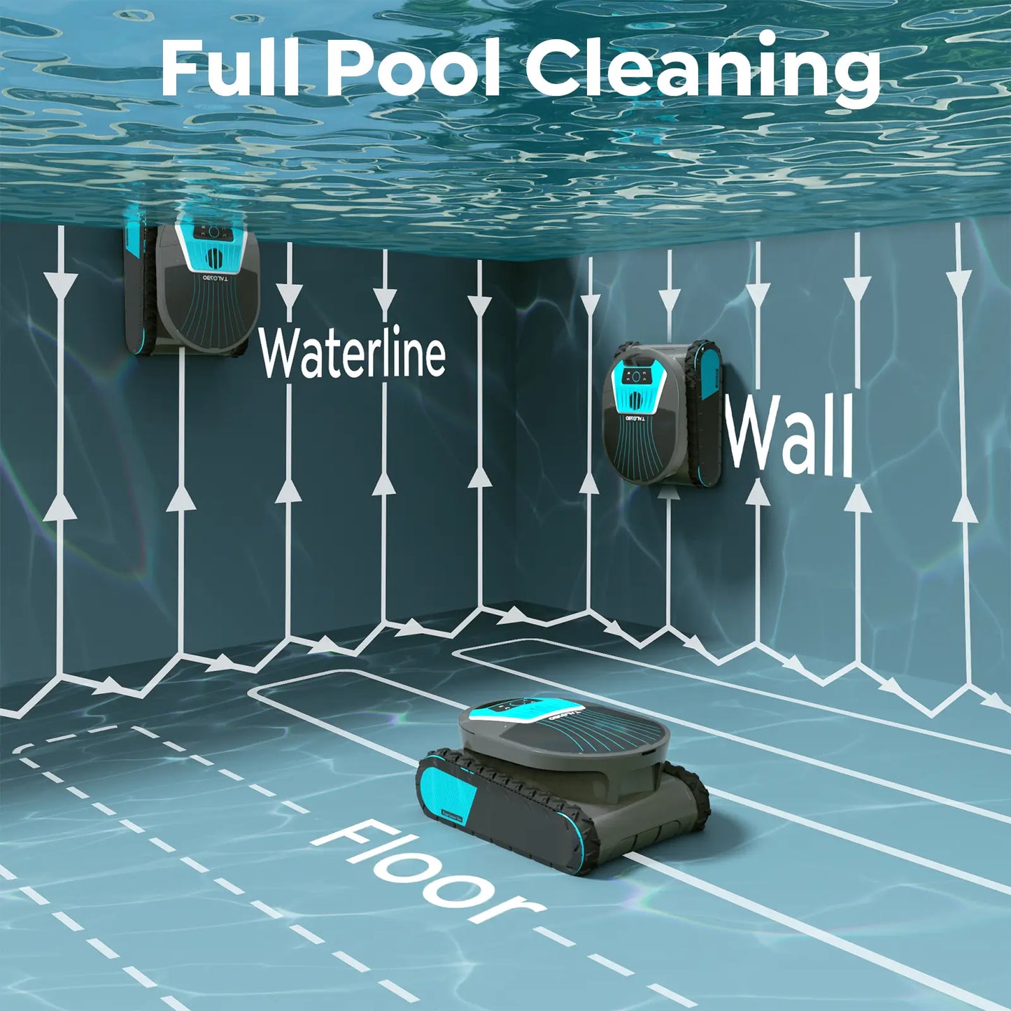 Talosbo Pleco Pro Cordless Robotic Pool Cleaner Gray