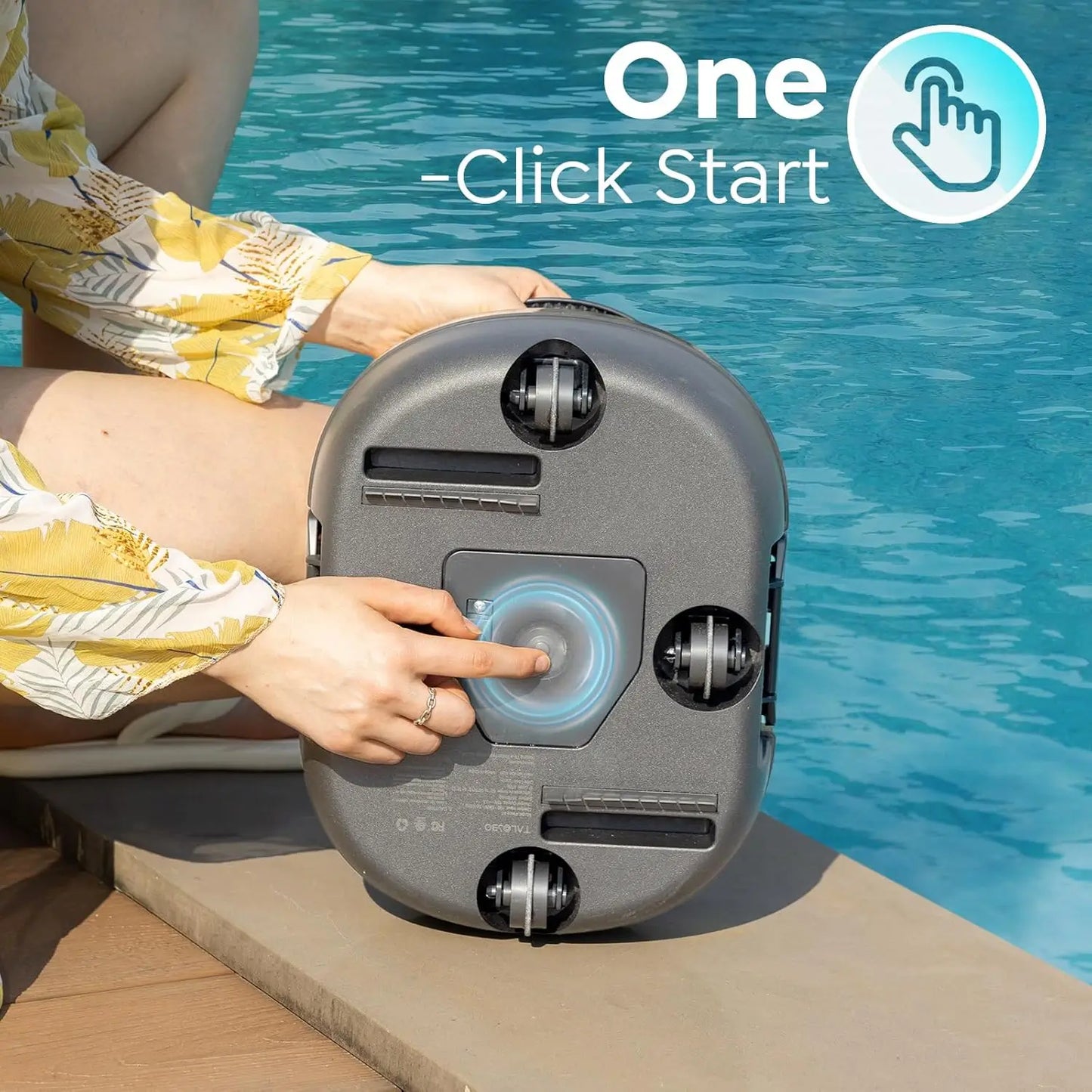 (2026 NEW) TALOSBO Pleco S1 Cordless Pool Vacuum with 75-80Mins Runtime, Robotic Pool Cleaner for Above Ground Flat-Bottomed Pools up to 60㎡, Lightweight, 2.5H Fast Charging, Auto-Parking