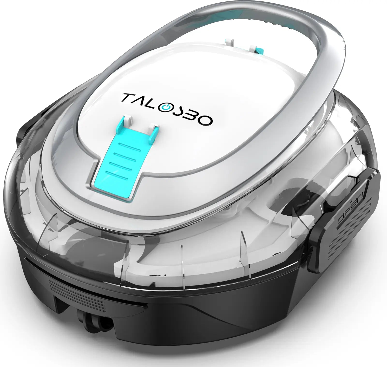 Talosbo S2 Automatic Cordless Robotic Pool Vacuum Cleaner with Dual Filters for Above-Ground & Flat Inground Pools, 90 Min Runtime-White